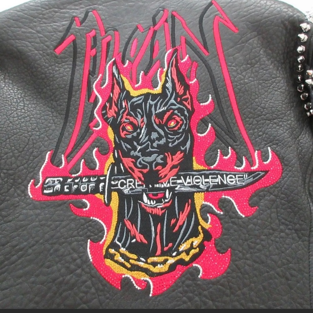 Philipp Plein Men's Biker Studded Jacket Size Medium NEW WITH TAGS - Picture 3 of 11